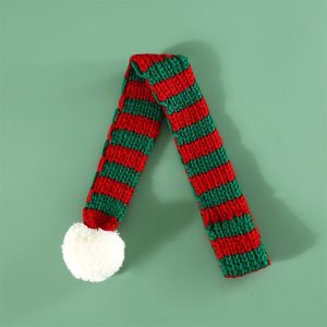 Festive Knit Cat Christmas Scarf Collar, Charming Accessory