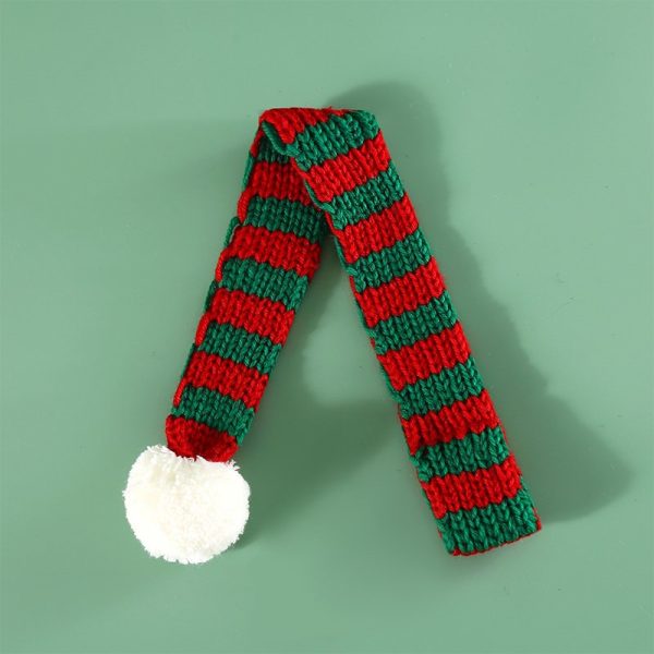 Festive Knit Cat Christmas Scarf Collar, Charming Accessory