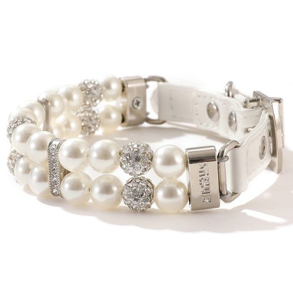 Fashionable Small Dog Pearl Collar, Elegant Touch