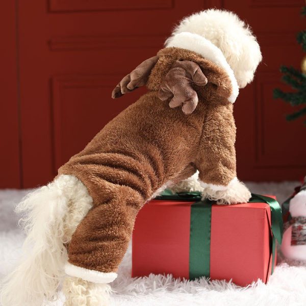 Cozy Christmas Teddy Dog Hoodie, Warm and Playful