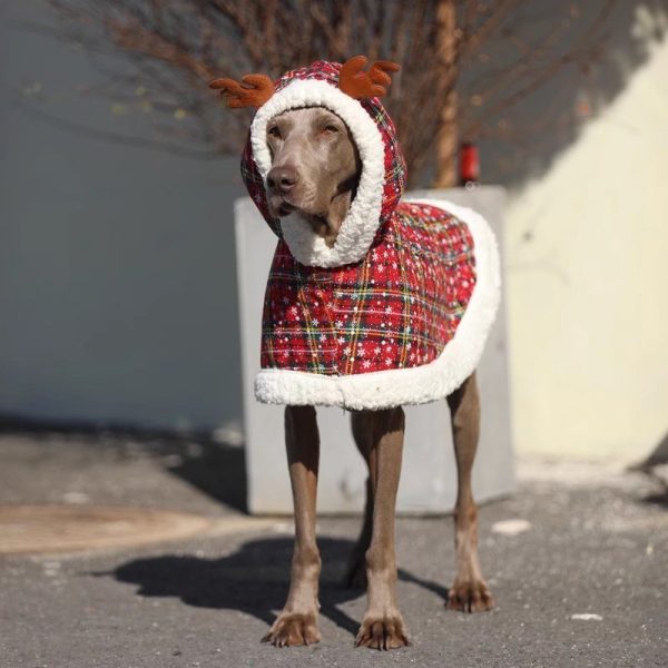 70bd4158-bf4e-48c1-85fb-a6a3b252fa32.jpg Festive Big Dog Christmas Hoodie Coat, Warm Holiday Wear