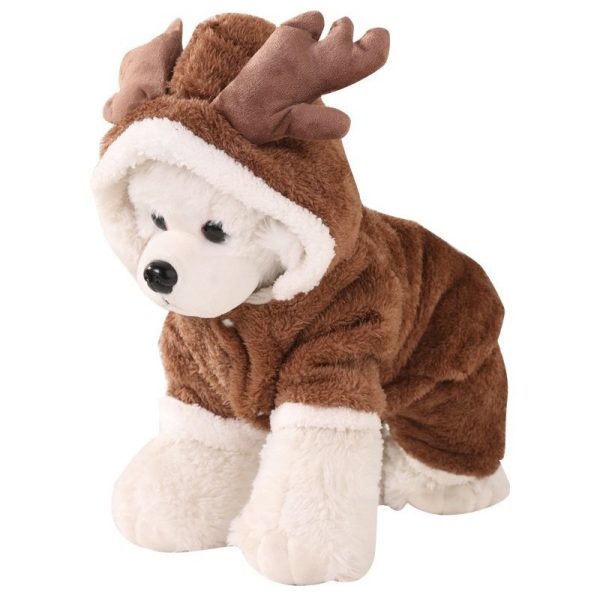 Cozy Christmas Teddy Dog Hoodie, Warm and Playful
