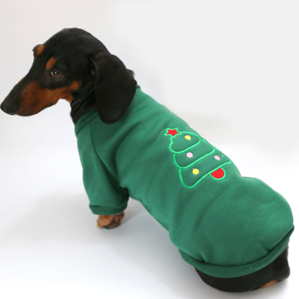 932059a1-4be2-4501-8468-5099326dda4f.png Festive Dachshund Dog Hoodie, Classic Holiday Wear