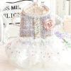Fashionable Tweed Lace Teddy Poodle Dress, Chic Style