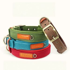 Durable Adjustable Dog Collar with ID Tag, Practical Choice