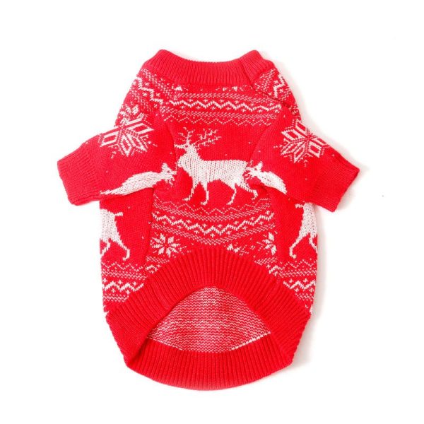 Festive Dog Christmas Sweater Knitwear, Warm Holiday Style