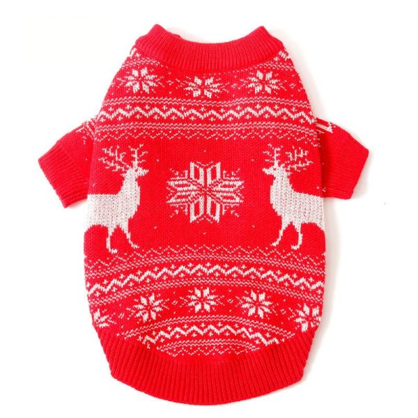 Festive Dog Christmas Sweater Knitwear, Warm Holiday Style