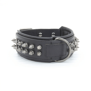 Durable Leather Anti Bite Dog Collar, Sturdy Build