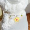 Elegant Pearl Flower Dog Cat Necklace, Delicate Design