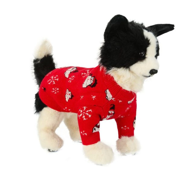 Festive Dog Christmas Sweater Knitwear, Classic Pattern