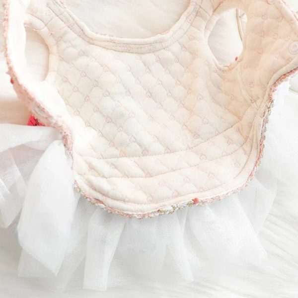 Fashionable Tweed Lace Teddy Poodle Dress, Chic Style